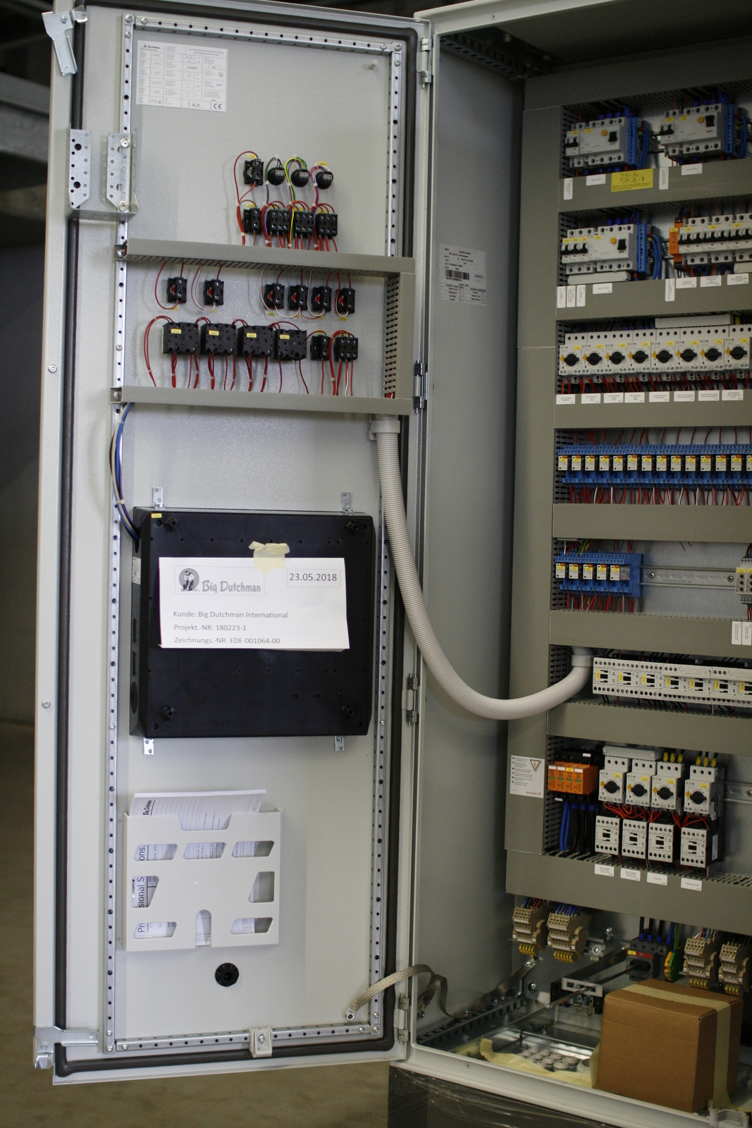 Control cabinet ventilation/feeding/winches/light